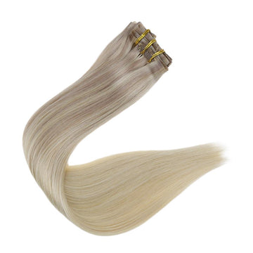 100% human hair clip seamless